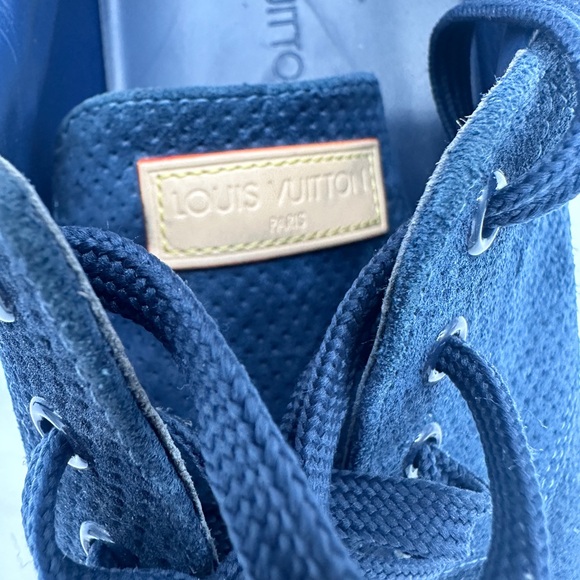 Louis Vuitton Men’s Suade Espadrille Navy Size 10 LV 11 US 100% Authentic - Picture 2 of 8